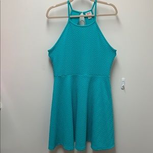 Mossimo Turquoise Skater Dress-Size L
